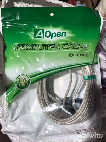 Кабель - удлинитель USB (10м.) AOpen-qust
