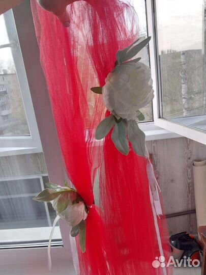 Кольца на машину свадебные и лента