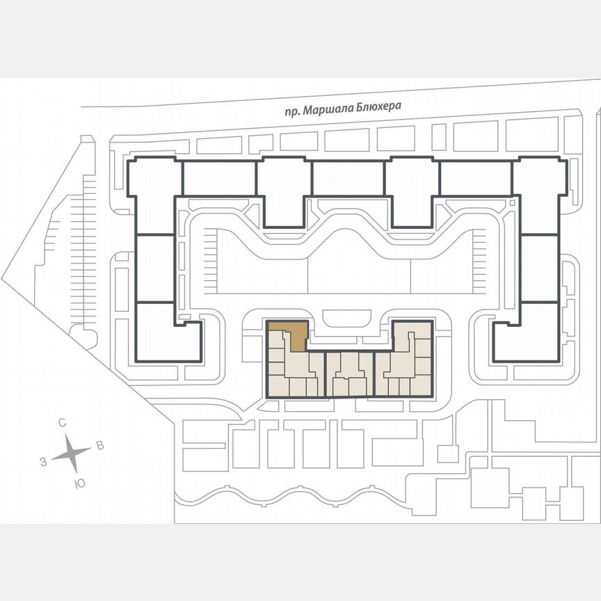 3-к. квартира, 85,9 м², 7/16 эт.