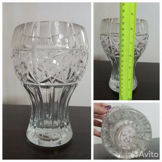 Ваза шар, ваза кубок, хрусталь СССР