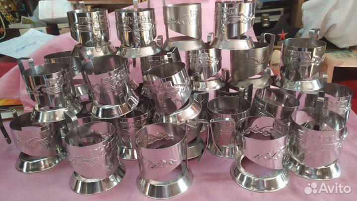 Подстаканники ржд мельхиор нерж