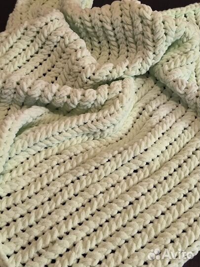 Детский плед из ализе пуффи 85х85