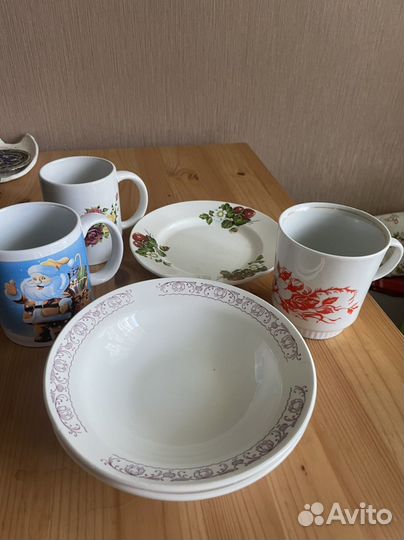Набор посуды тарелка кружки чашки