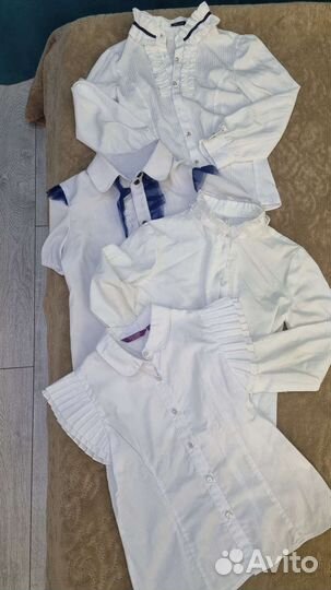 Много вещей и обуви пакетом для девочки 122-128см