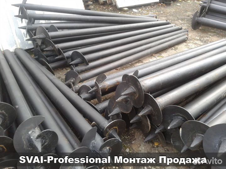 Винтовые сваи, свайный фундамент