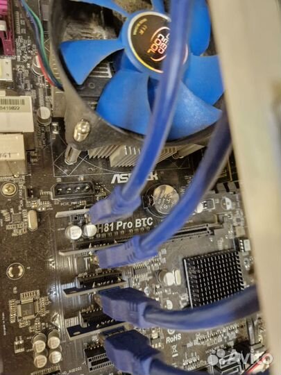 Asrock h81 pro btc + память + проц + охлад