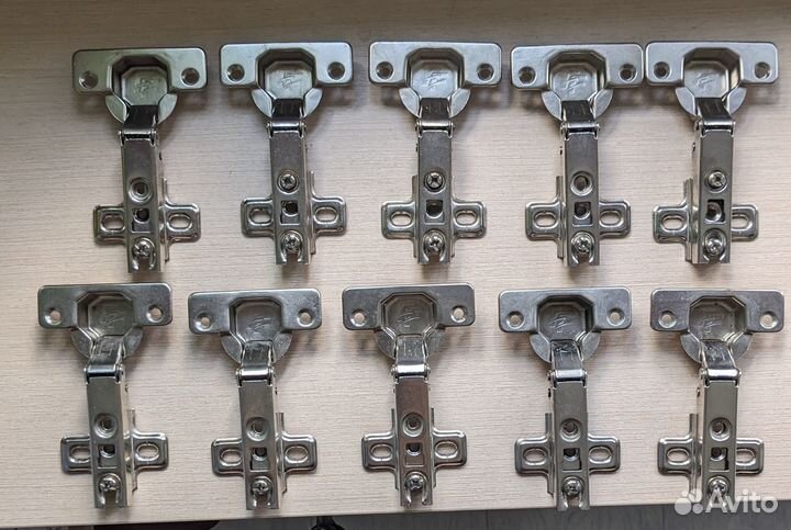 Петли мебельные накладные, 10 штук, фурнитура