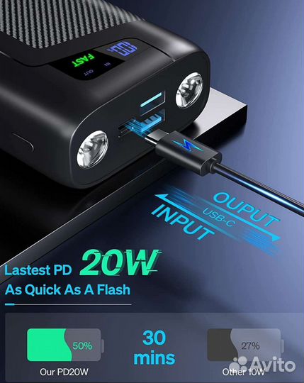 Power bank Onlynew 27000 мАч PD 20 Вт. Новинка