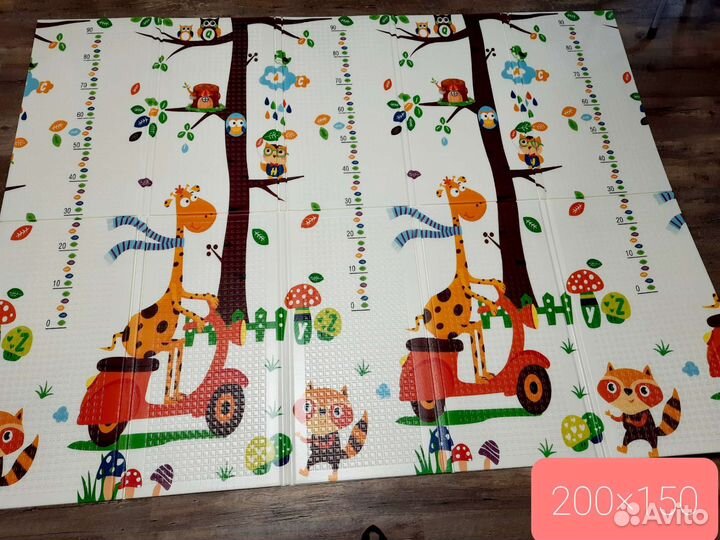 Детский коврик для ползания складной