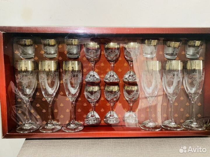 Хрустальные фужеры гусь хрустальный