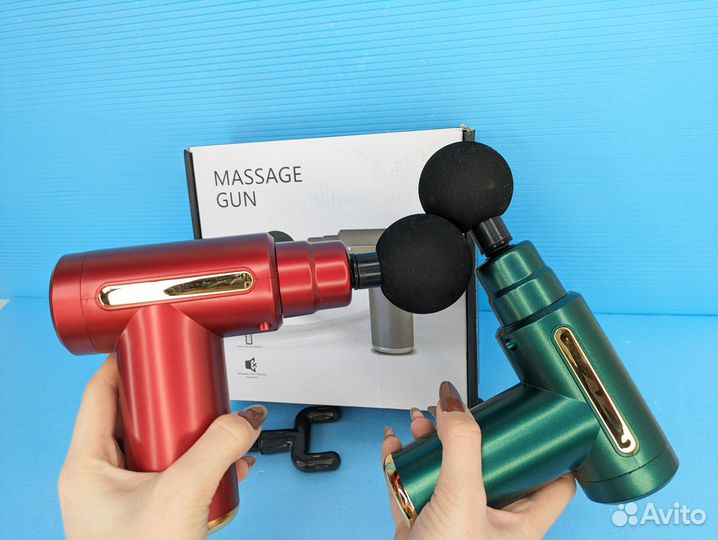 Массажер перкуссионный Massage Gun 4 насадки
