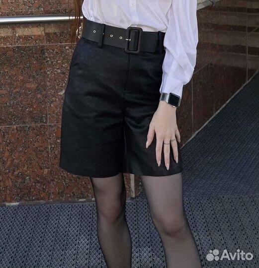 Шорты из эко кожи