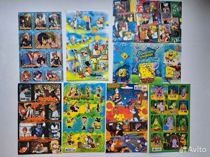 Детские наклейки с блестками из 2000х