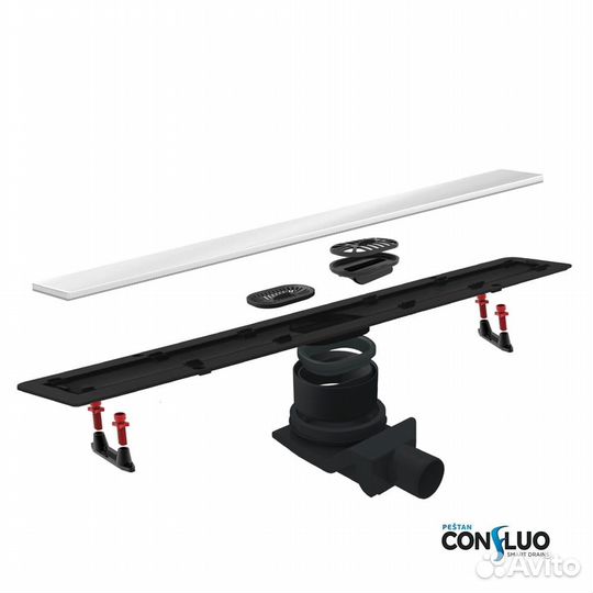 Душевой лоток Pestan Confluo Frameless Line 450 White Glass сатин/белый глянец 13701211