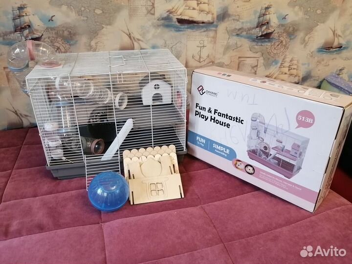 Клетка для хомяка (с лабиринтом) 47х37х30см