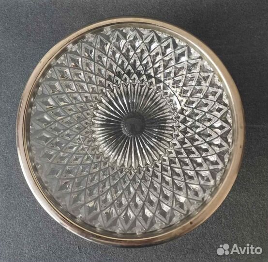 Ваза для фруктов хрустальная СССР