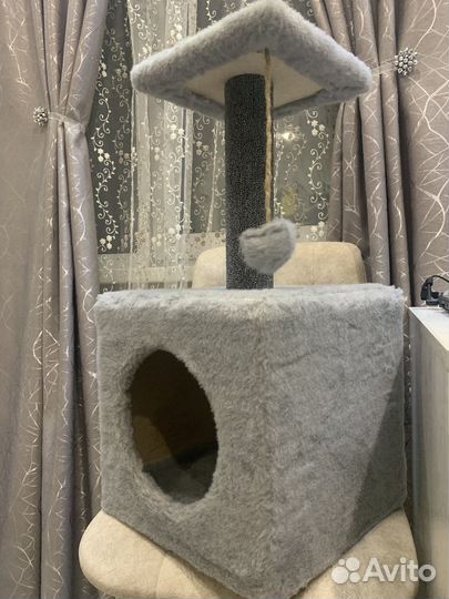 Домик для кошек с когтеточкой