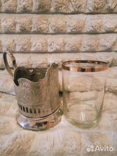 Подстаканник СССР. Мельхиор