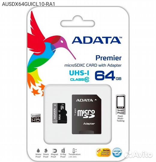 Карта памяти adata Premier microsdxc UHS-I Class 1