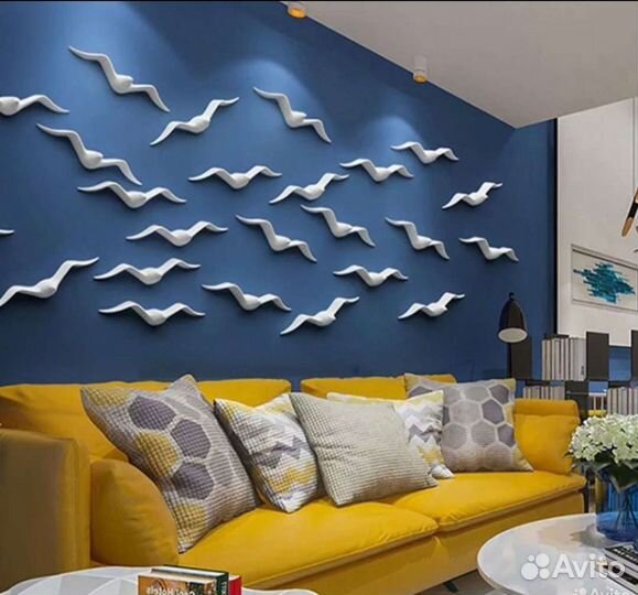 Декоративное украшение Чайка. Гипсовый деко