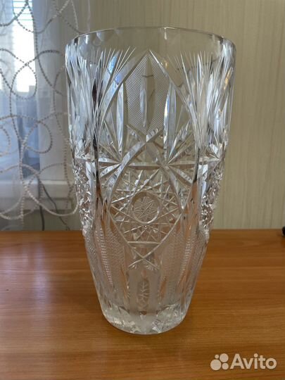 Большая хрустальная ваза для цветов СССР