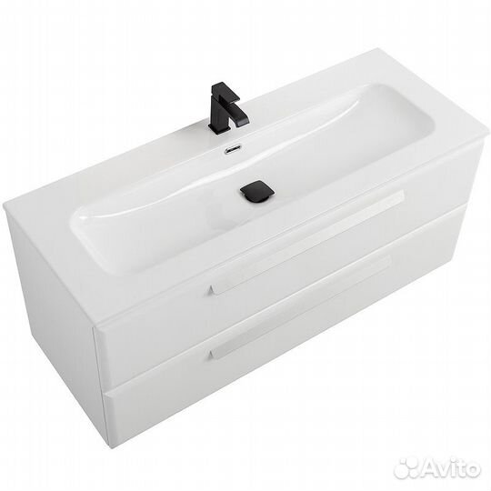 Тумба под раковину Cezares Eco-Cer-N 120 ECO-CER-N-1200-2C-SO-BO подвесная Bianco Opaco без ручек