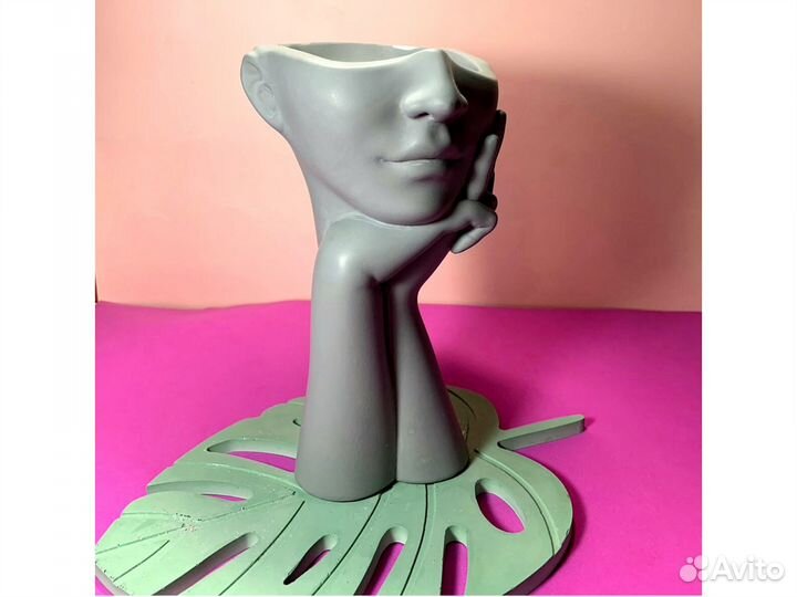 Силиконовая форма молд кашпо нежность ваза