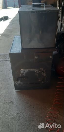 Печь для бани с баком из нержавейки