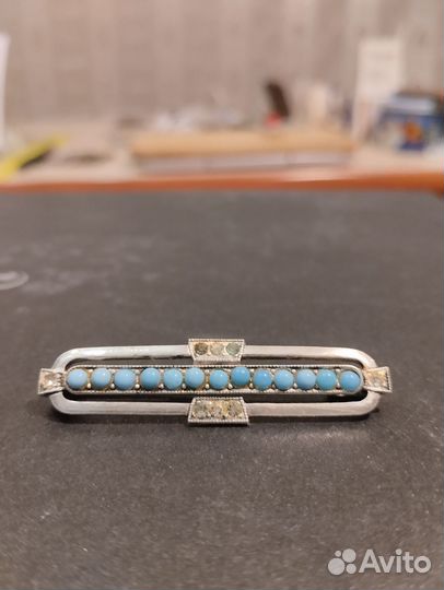 Винтажная брошь серебро