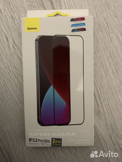 Baseus защ. стекло iPhone 12, 12Pro max, 13/proMax