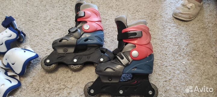 Роликовые коньки детские с защитой
