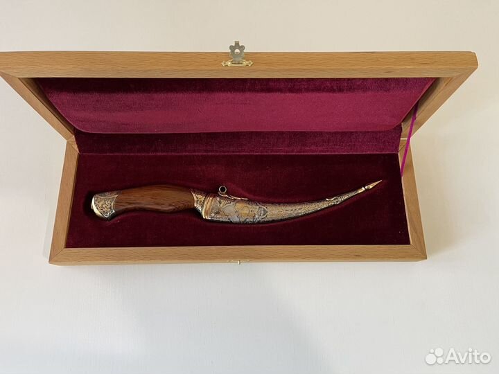 Нож охотничий. Сувенирный. Позолота