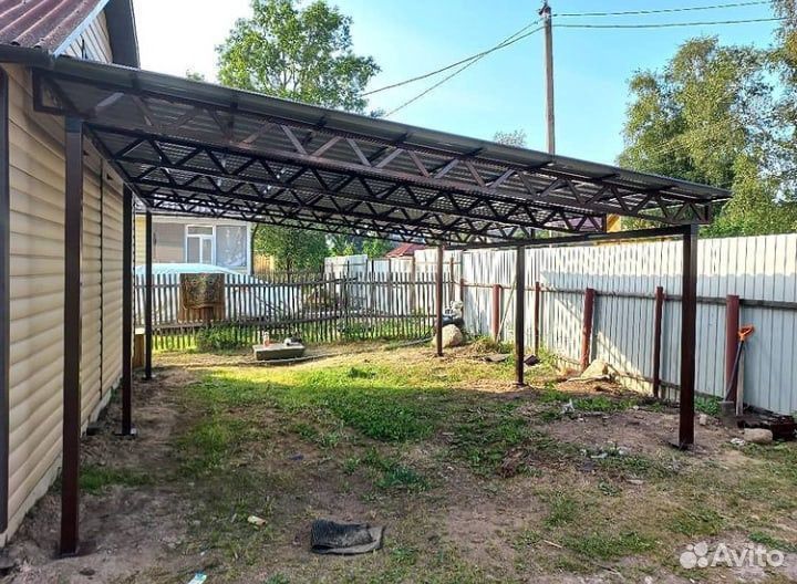 Навес металлический. Изготовление навесов