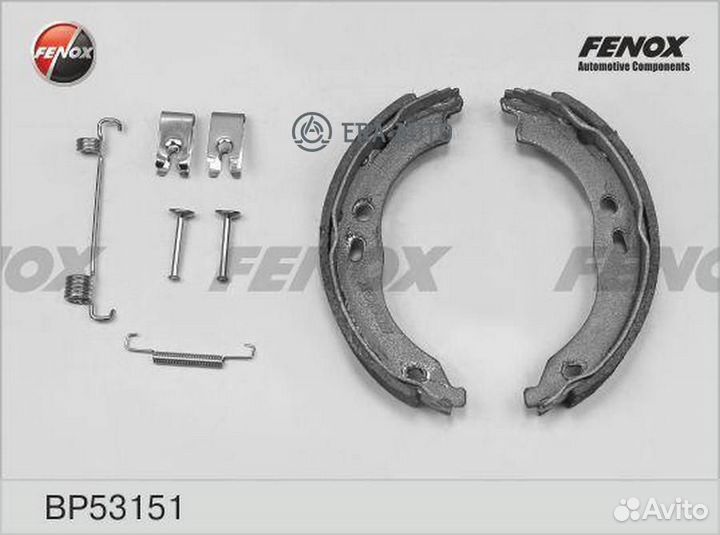 Fenox BP53151 Колодки тормозные барабанные зад пра