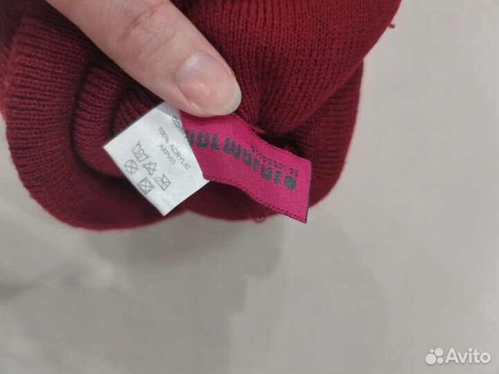 Шапка демисезон бордовая