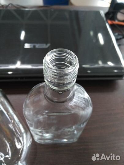 Стеклянная бутылка Фляга 0,25 л