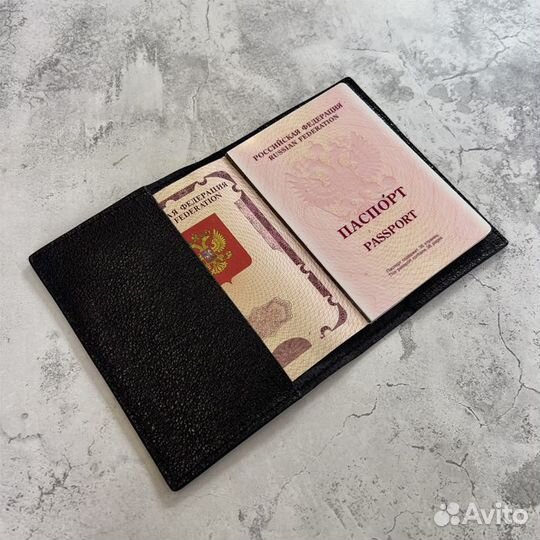 Обложка для документов из кожи буйвола