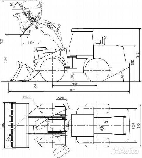 Фронтальный погрузчик XCMG LW550RU, 2023