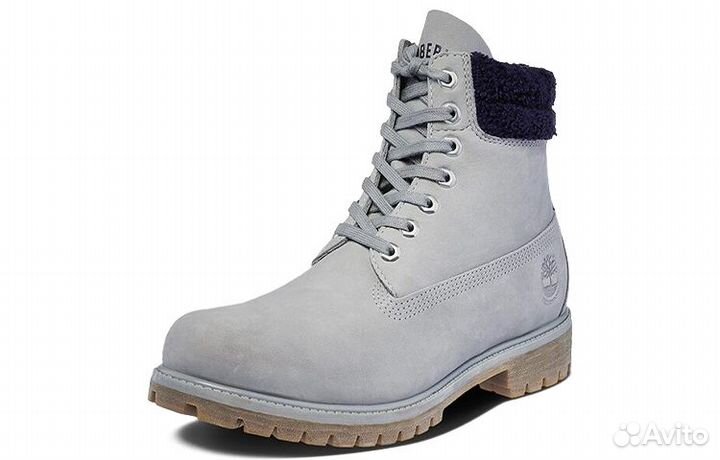 Timberland Waterproof 6 Inch Double Collar 'Grey Furry Blue' (41)