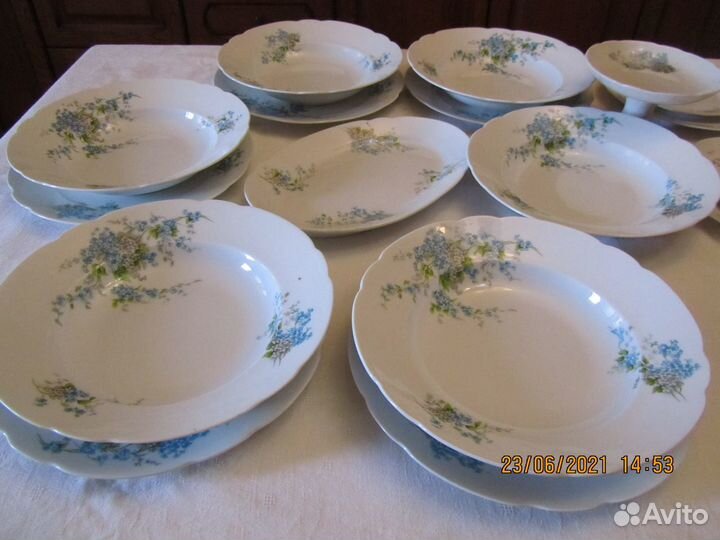 Старинные тарелки Кузнецовский фарфор