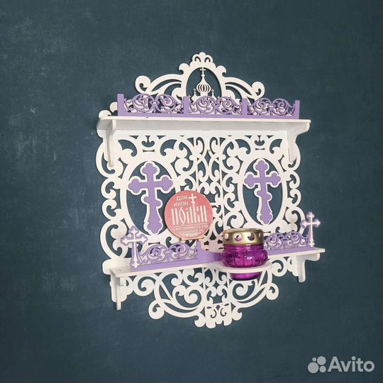 Полка для икон Иконостас Модель 60 Красный угол 1