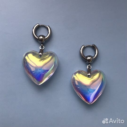 Серьги с сердечками