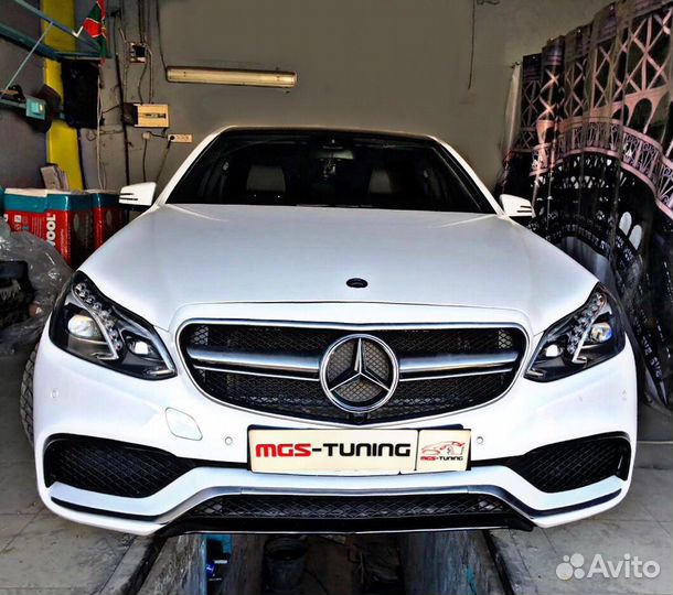 Передний бампер + Решетка Mercedes E-class w212