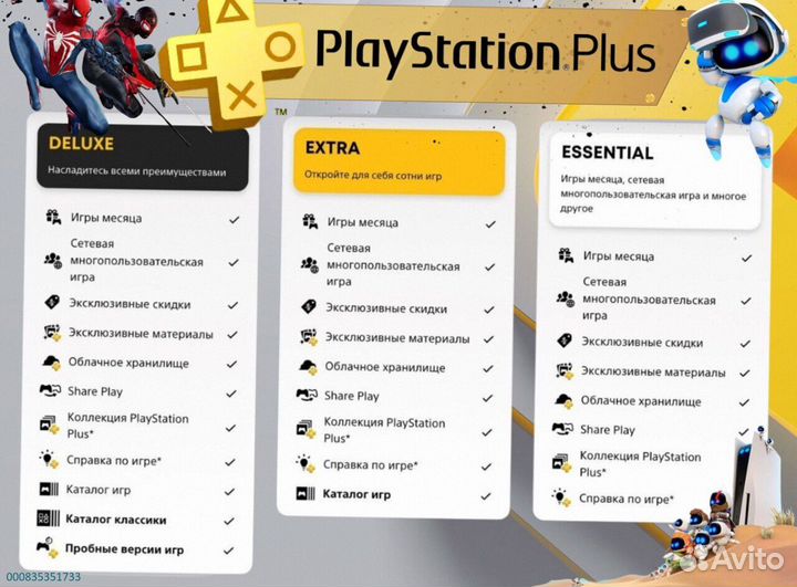 Подписка ps plus турция delux на ps5 ps4 (Арт.14882)