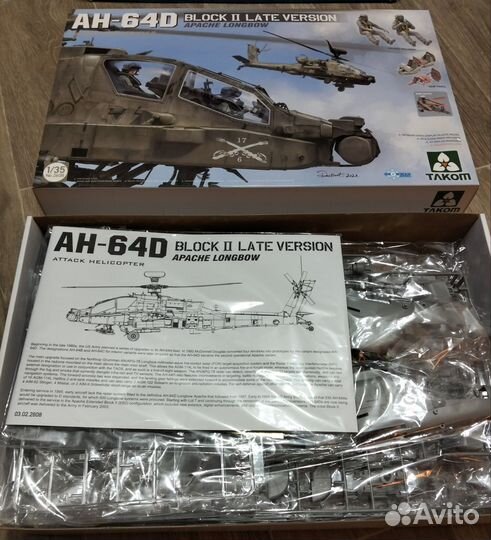 Сборная модель 1 /35 Апач D новейший takom