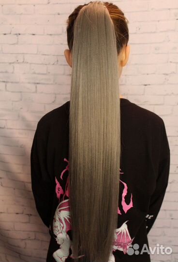 Хвост шиньон на резинке / накладной хвостик