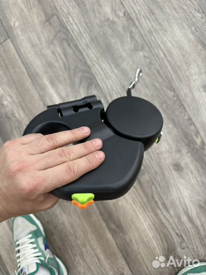 Поводок для двух собак с фонариком