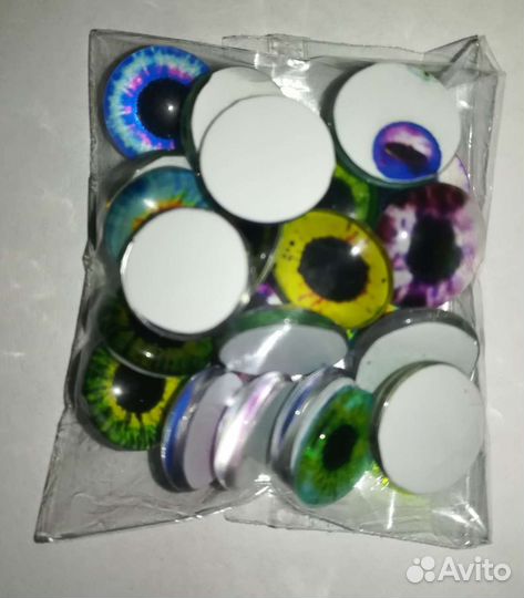 Кабашоны для кукол стеклянные глаза