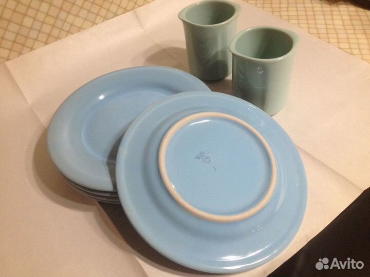 Тарелки керамические + стаканы