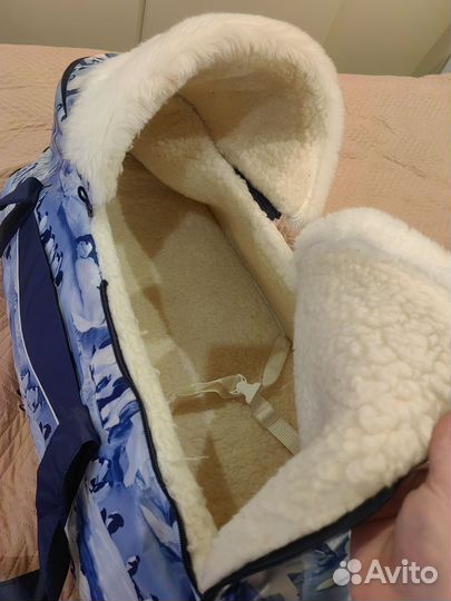 Люлька переноска для новорожденных зимняя